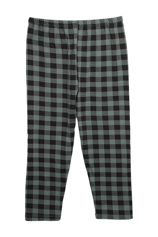 Erkek İnterlok Pijama Takımı 6610 | Yeşil - Thumbnail