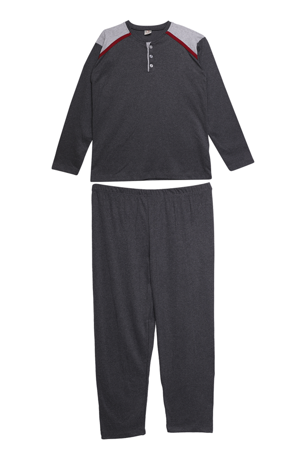 Erkek İnterlok Pijama Takımı 6601 | Antrasit