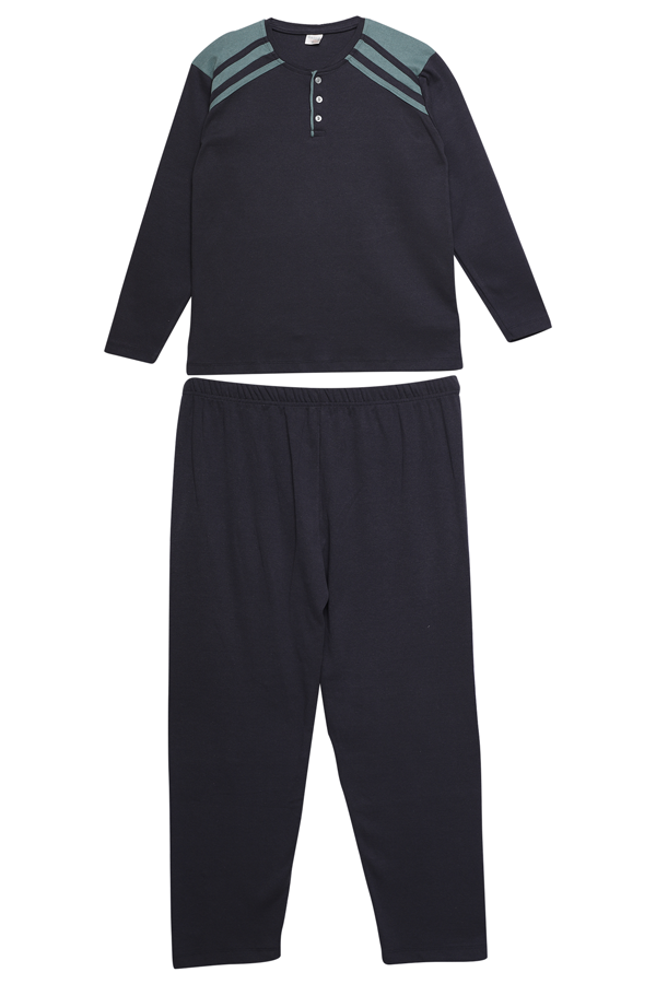 Erkek İnterlok Pijama Takımı 6504 | Siyah