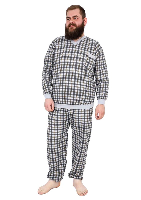 İtan Pijama Takımı 356 | Gri - Thumbnail