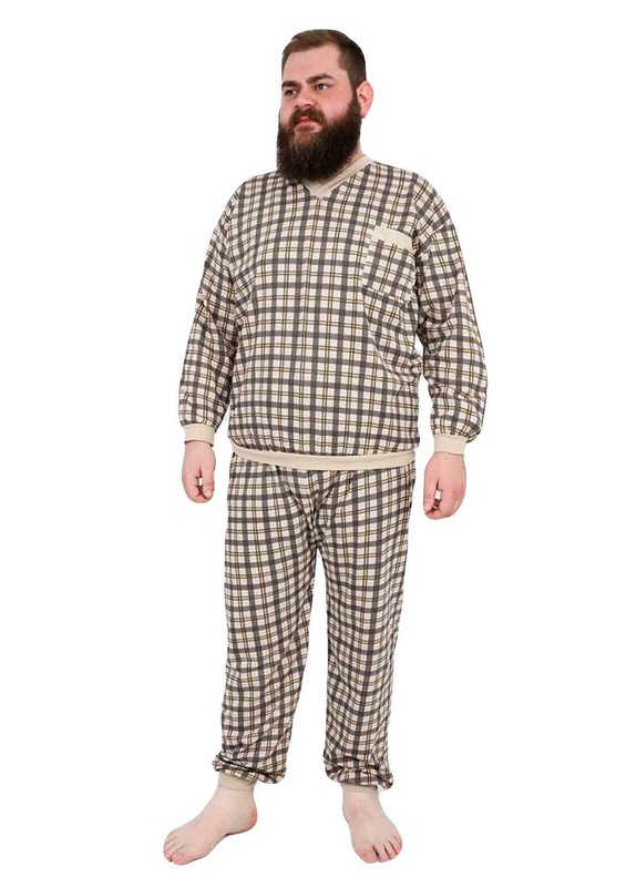 İtan Pijama Takımı 356 | Bej - Thumbnail