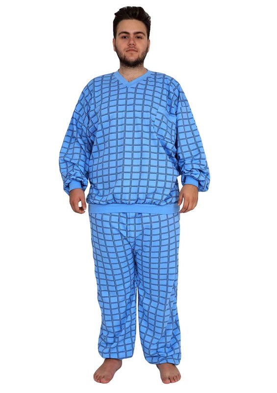 İtan Pijama Takımı 373 | Mavi - Thumbnail