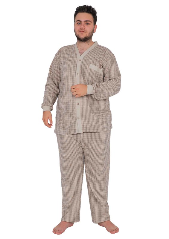 İtan Pijama Takımı 359 | Kahverengi - Thumbnail