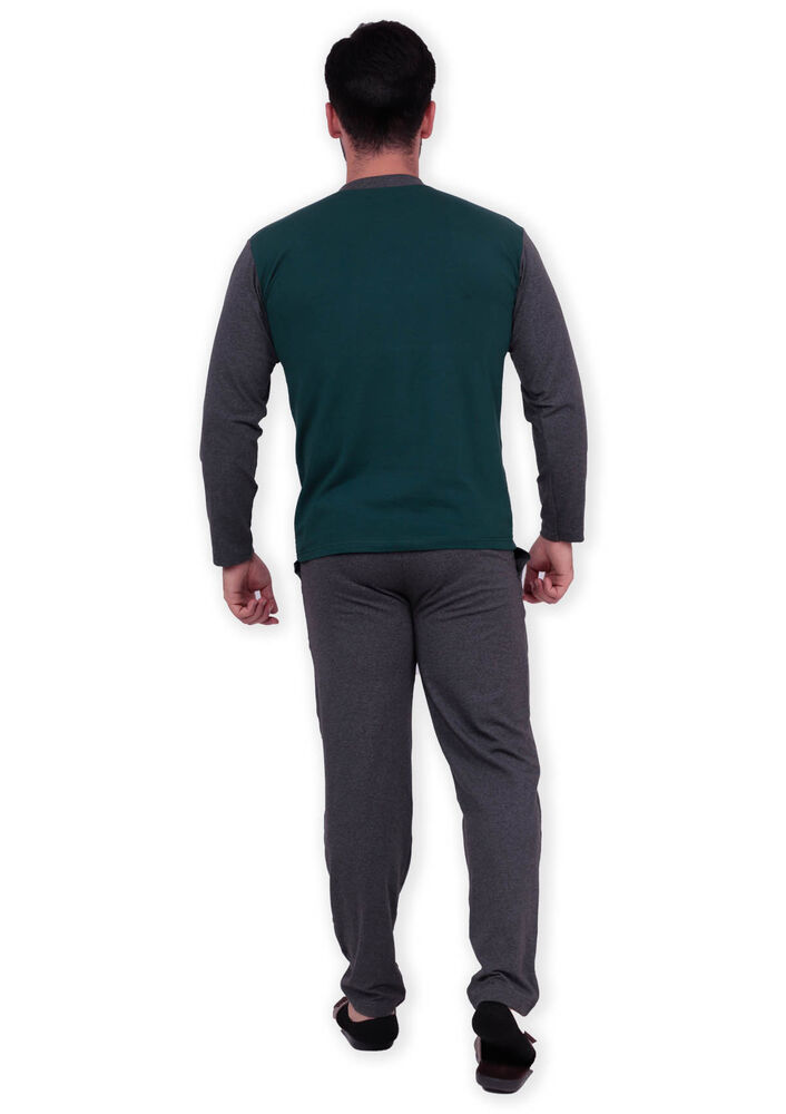 Uzun Kollu Modal Erkek Pijama Takımı 268 | Yeşil