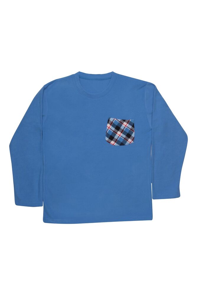 Kareli Uzun Kol Polar Erkek Pijama Takımı 100-5 | Mavi