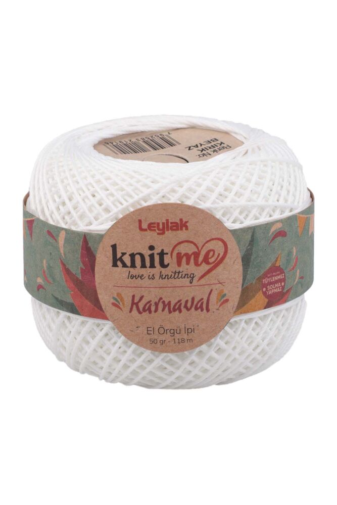 Knit me Karnaval El Örgü İpi Kırık Beyaz 50 gr.