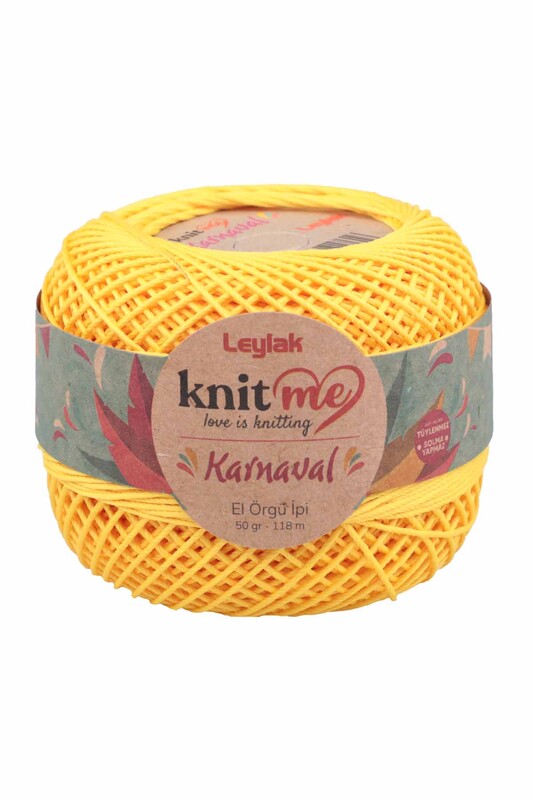 LEYLAK - Knit me Karnaval El Örgü İpi Sarı 06487 50 gr.