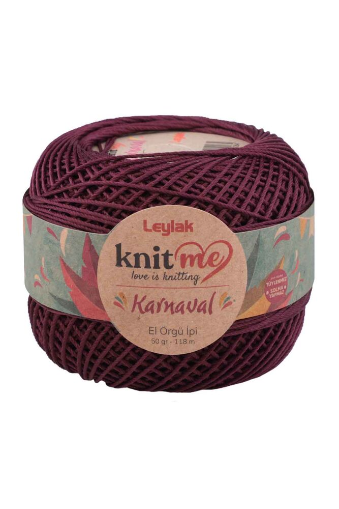 Knit me Karnaval El Örgü İpi Patlican Moru 01851 50 gr.
