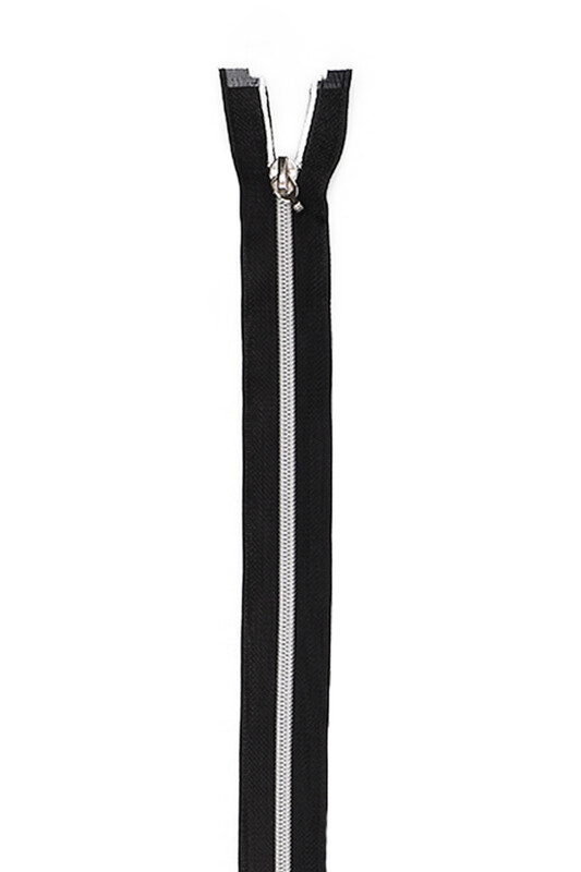 SİMİSSO - Ferace Fermuarı 05 Siyah Beyaz 110 cm