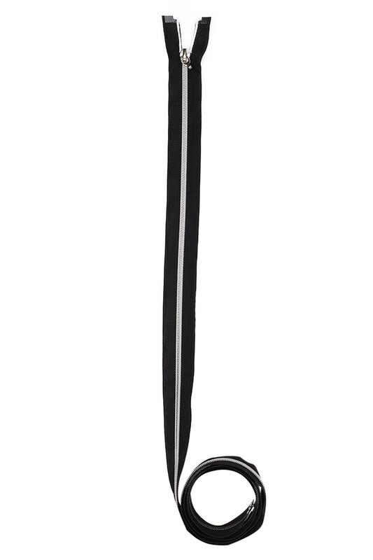 Ferace Fermuarı 05 Siyah Beyaz 110 cm - Thumbnail