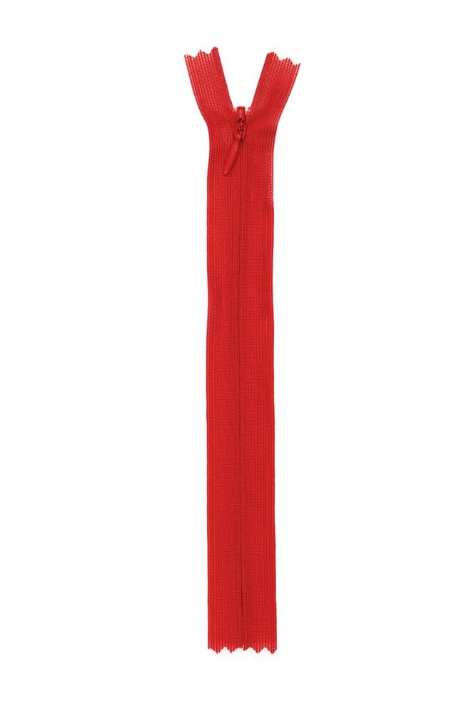 Gizli Etek Fermuarı 04 Kırmızı 20 cm