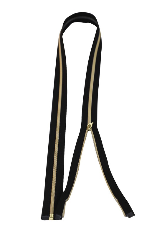 SİMİSSO - Ferace Fermuarı 02 Siyah Sarı 110 cm