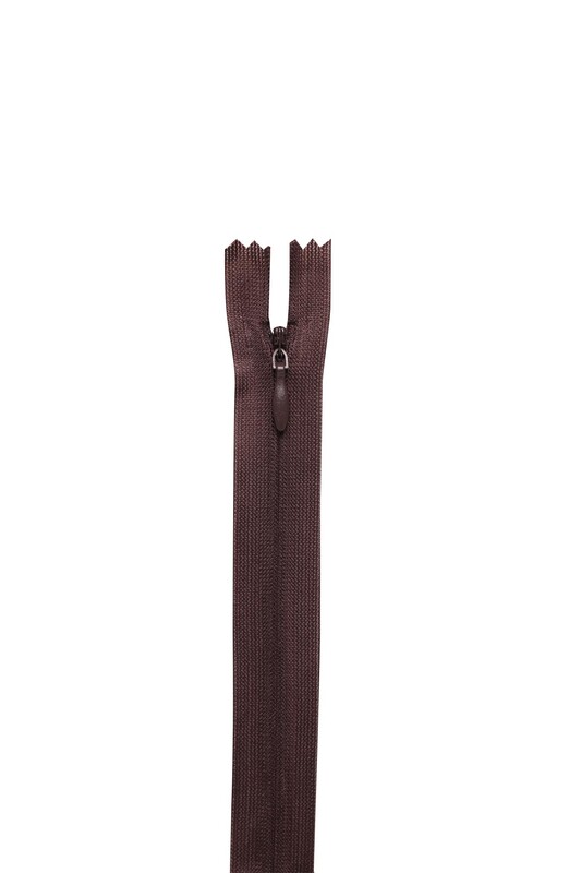 SİMİSSO - Gizli Etek Fermuarı 45 Kahverengi 18 cm