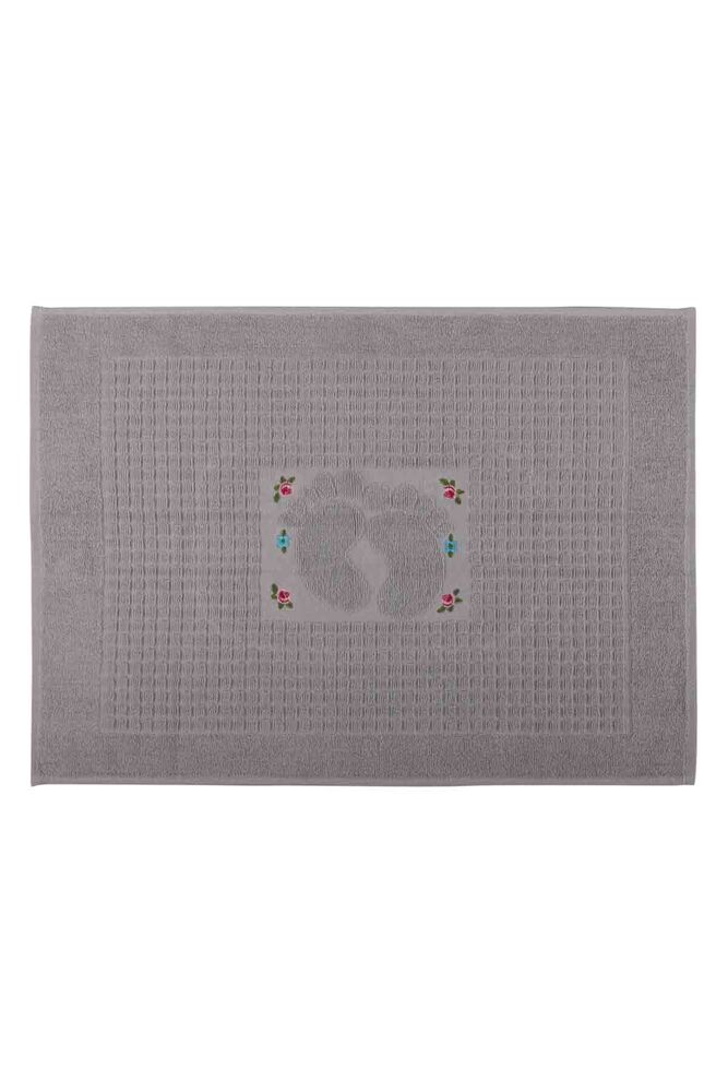 Embroidered Foot Towel 50*70 cm | Grey