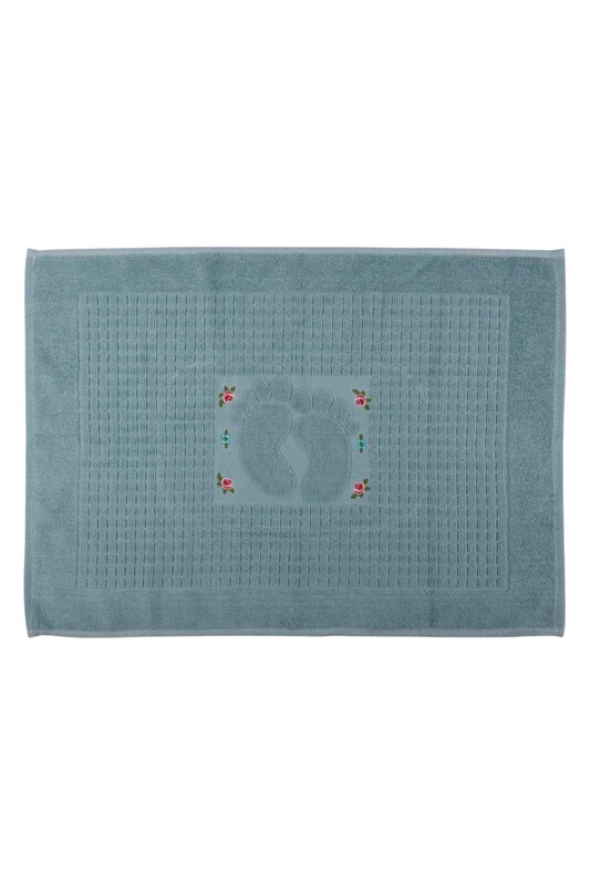 TEKİN - Embroidered Foot Towel 50*70 cm | Sea Green