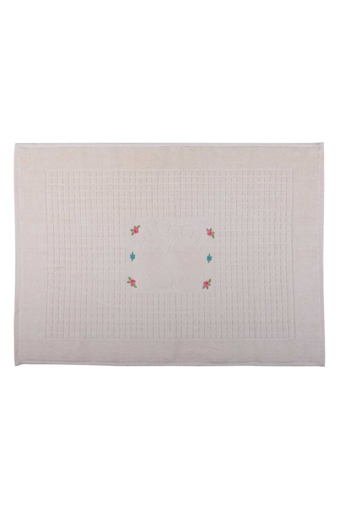 Embroidered Foot Towel 50*70 cm | Ecru