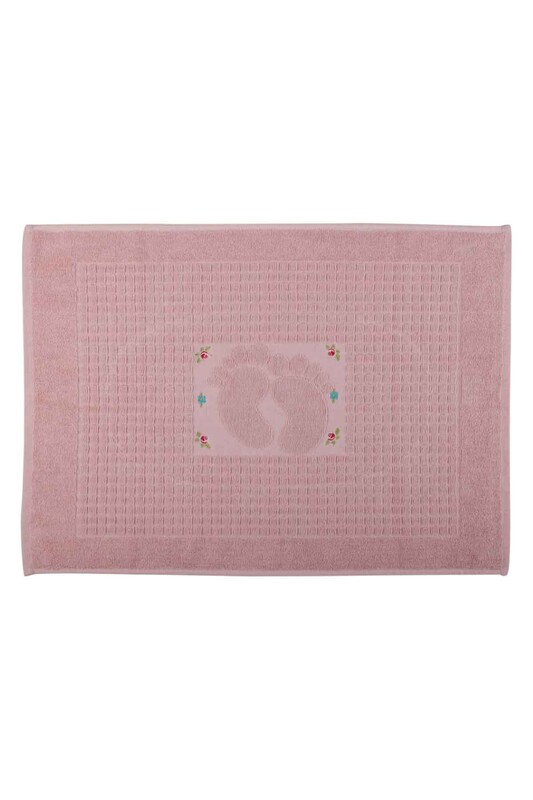 TEKİN - Embroidered Foot Towel 50*70 cm | Pink