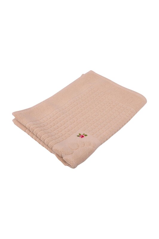 TEKİN - Embroidered Foot Towel 50*70 cm | Beige