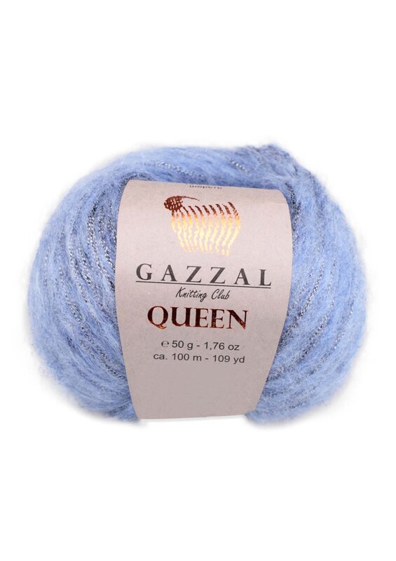 Gazzal - Пряжа Gazzal Queen /Морозный голубой 7337