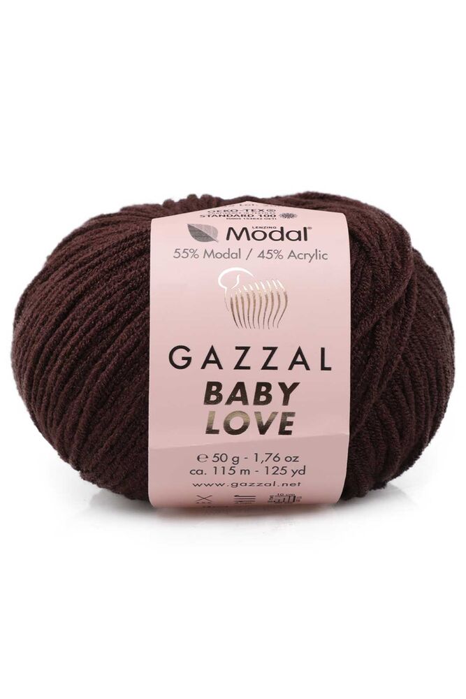 Пряжа Gazzal Baby Love/Тёмно-коричневый 1635