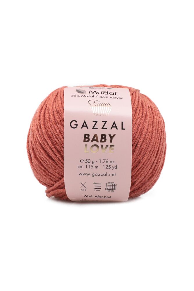Пряжа Gazzal Baby Love/Кораллово-оранжевый 1642