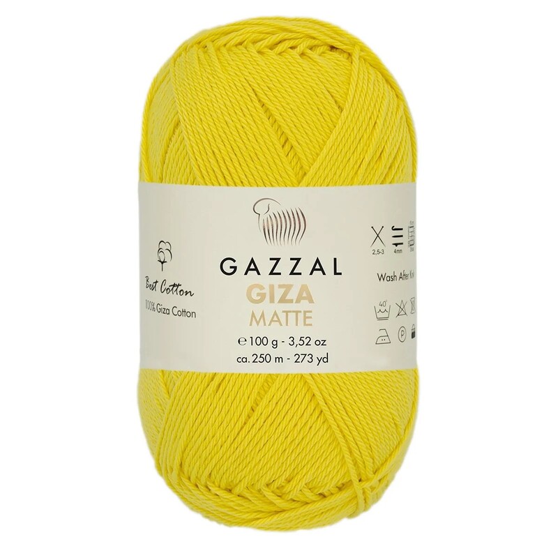 Gazzal - Пряжа Gazzal Giza Matte/Жёлтый 5583