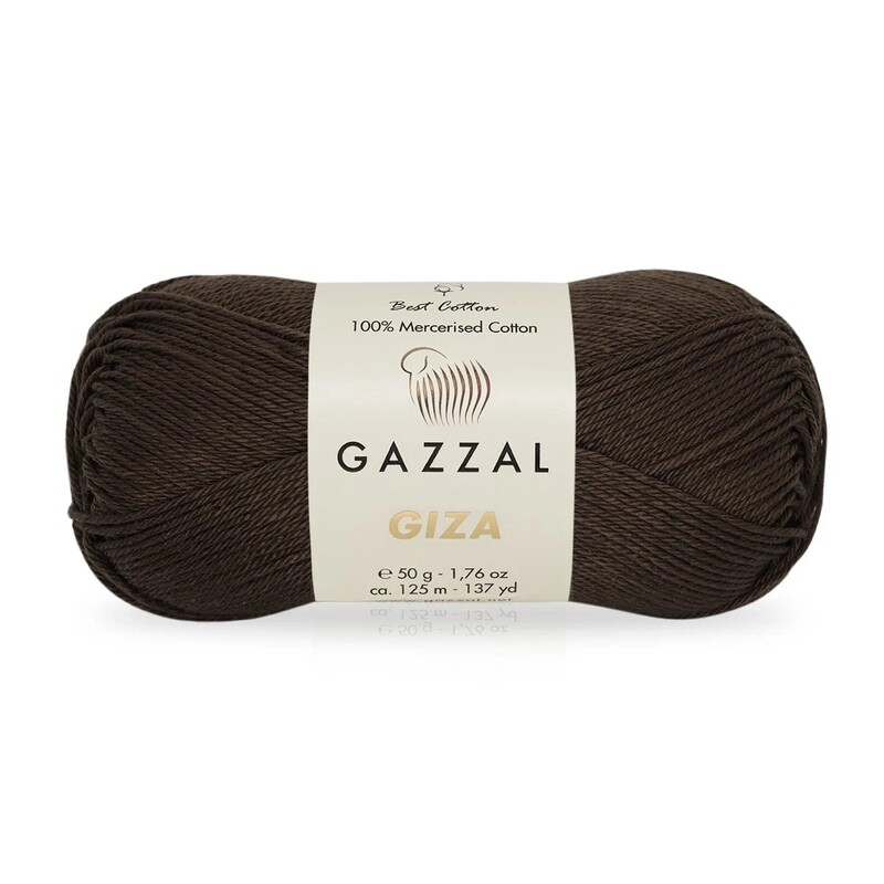 Gazzal - Пряжа Gazzal Giza 50 г./Тёмно-коричневый 2486