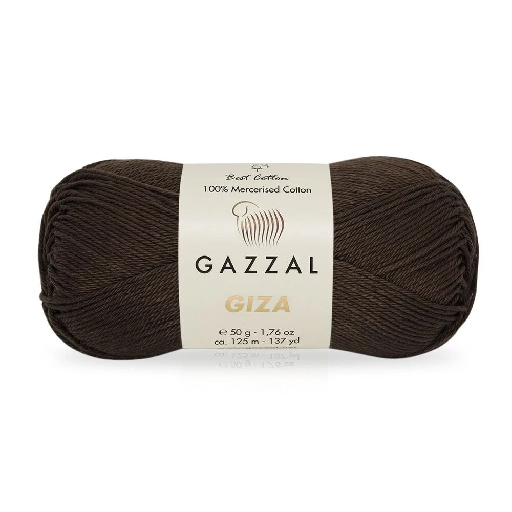 Пряжа Gazzal Giza 50 г./Тёмно-коричневый 2486