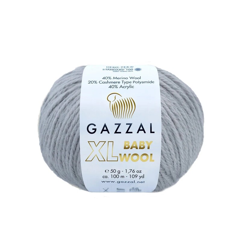 Gazzal - Gazzal Baby Wool XL El Örgü İpi | Gri 817