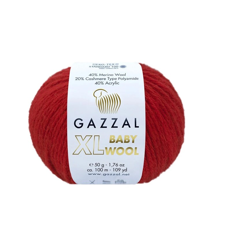 Gazzal - Gazzal Baby Wool XL El Örgü İpi | Alev Kırmızı 811