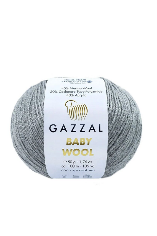 Gazzal - Gazzal Baby Wool XL El Örgü İpi | Doğal Gri 818