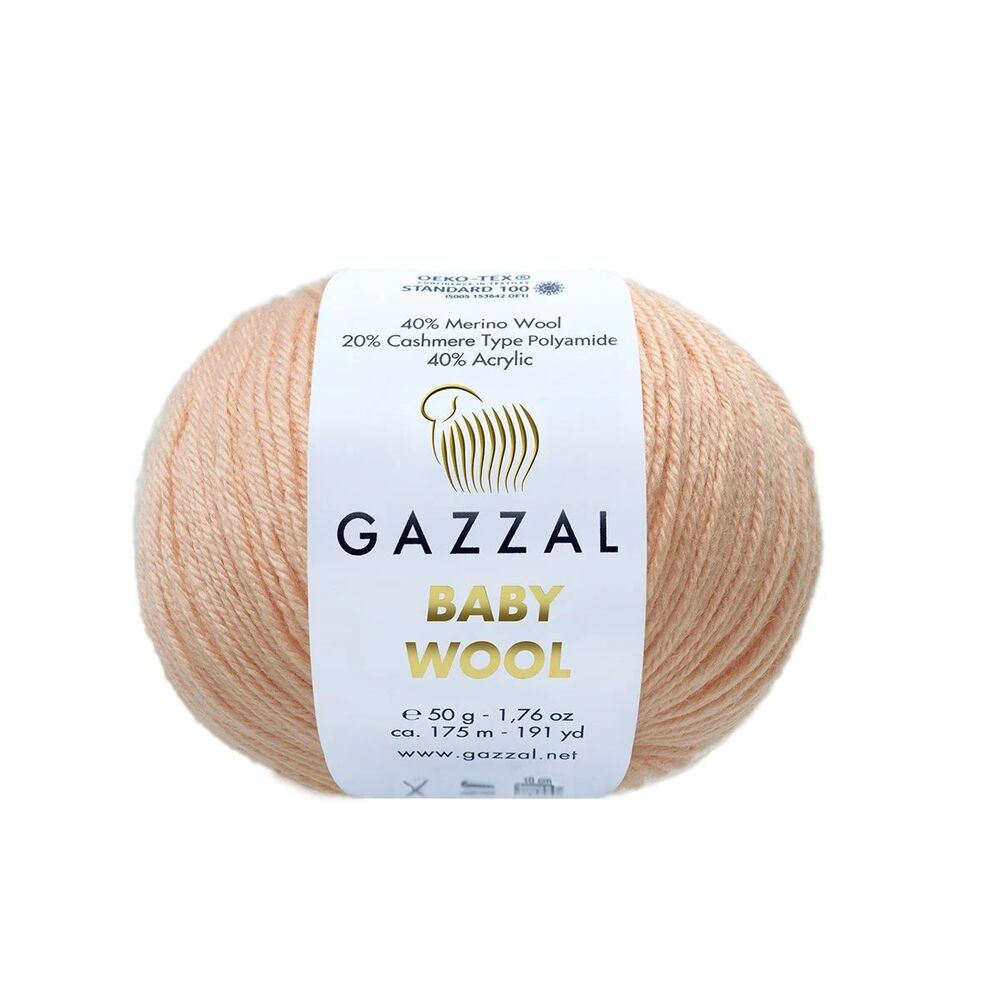 Пряжа Gazzal Baby Wool /Розовый закат 834