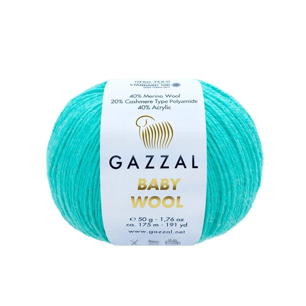 Пряжа Gazzal Baby Wool /Мятный 832