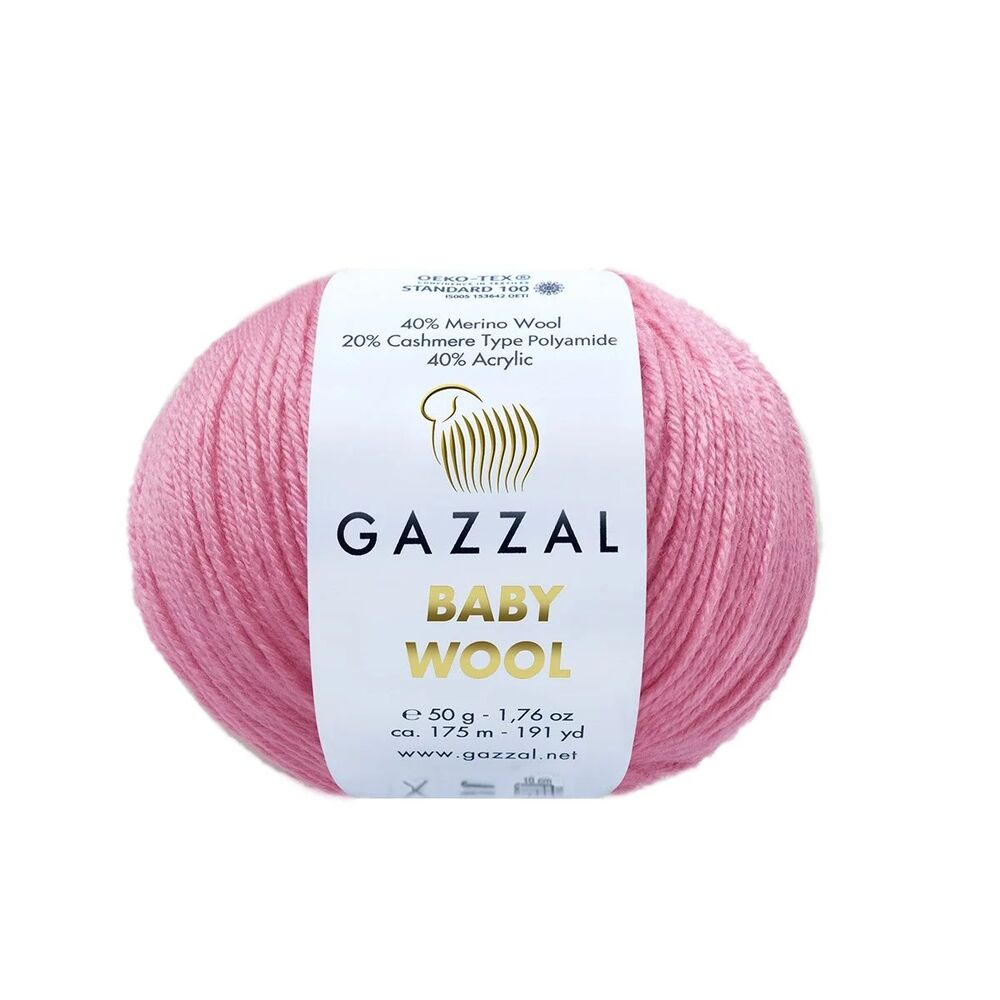 Пряжа Gazzal Baby Wool /Розовый фламинго 828
