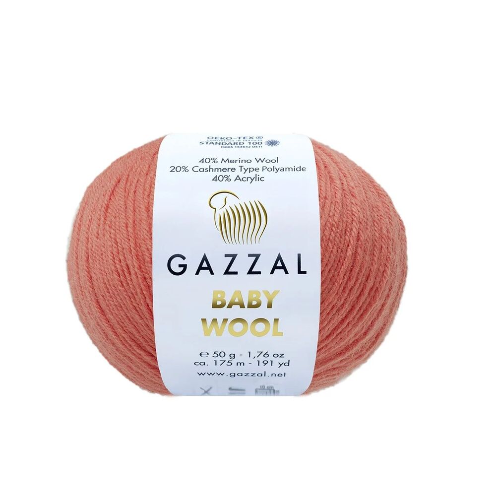 Пряжа Gazzal Baby Wool /Коралл 819