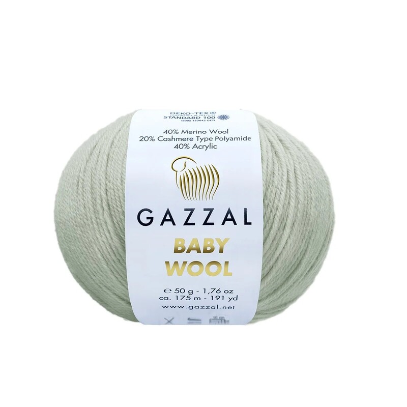 Gazzal - Пряжа Gazzal Baby Wool /Светло-серый 817