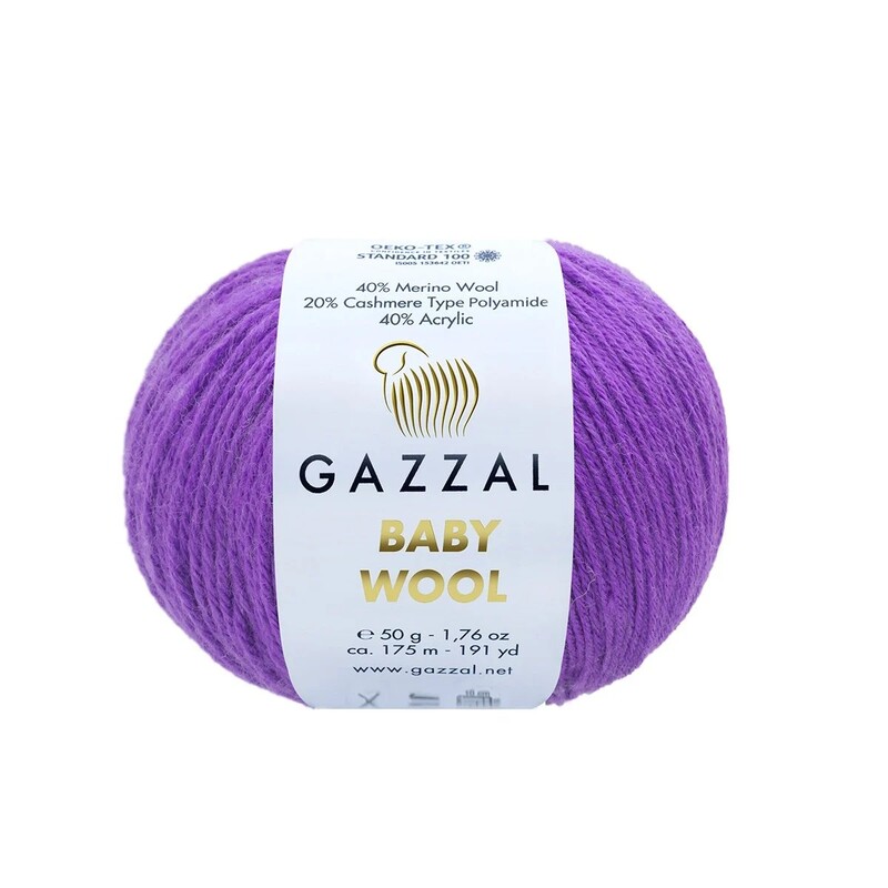 Gazzal - Пряжа Gazzal Baby Wool /Фиолетовый 815