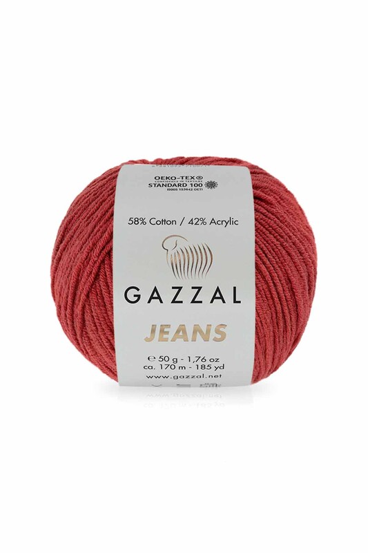 Gazzal - Пряжа Gazzal Jeans /Красный 1137