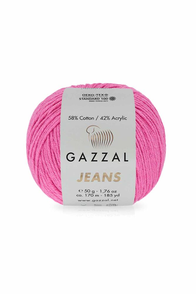 Пряжа Gazzal Jeans /Розовая азалия 1135