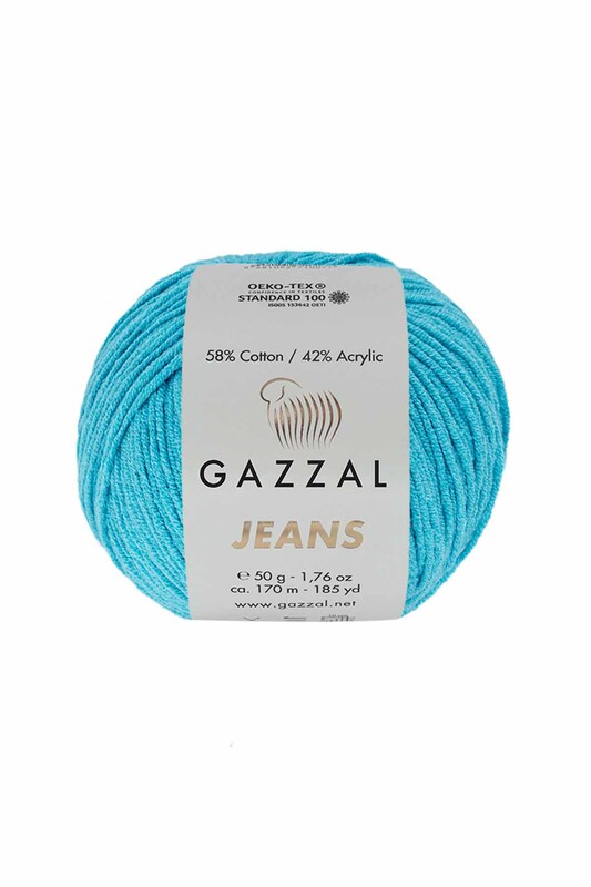 Gazzal - Пряжа Gazzal Jeans /Бирюзовый 1132