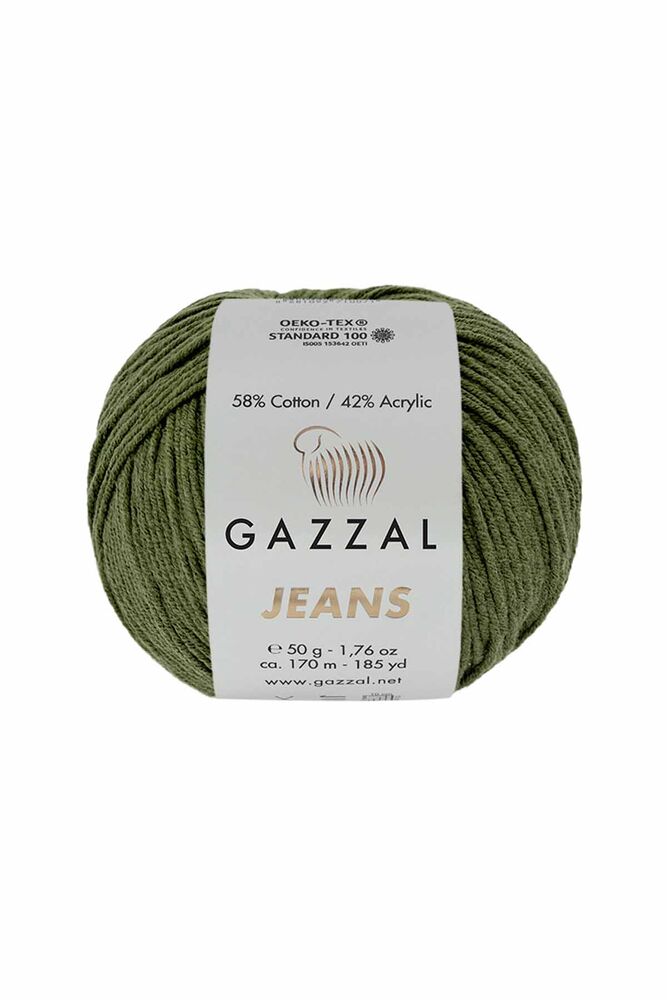 Пряжа Gazzal Jeans /Хаки 1129