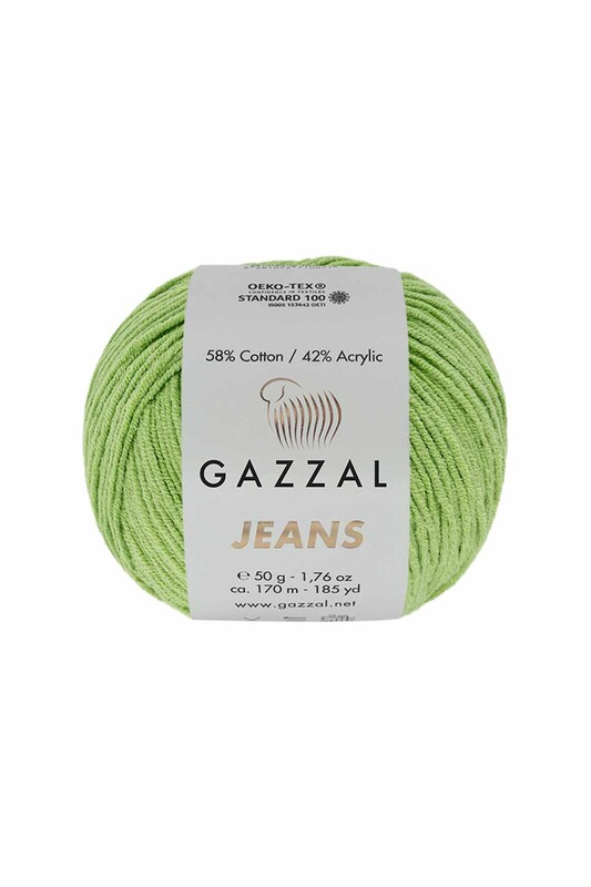 Gazzal - Пряжа Gazzal Jeans /Салатовый 1128