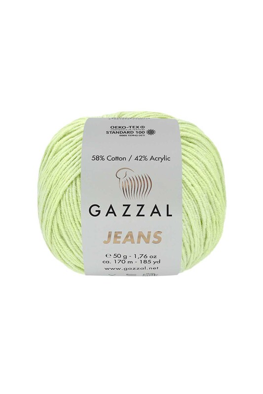 Gazzal - Пряжа Gazzal Jeans /Светло-салатовый 1127
