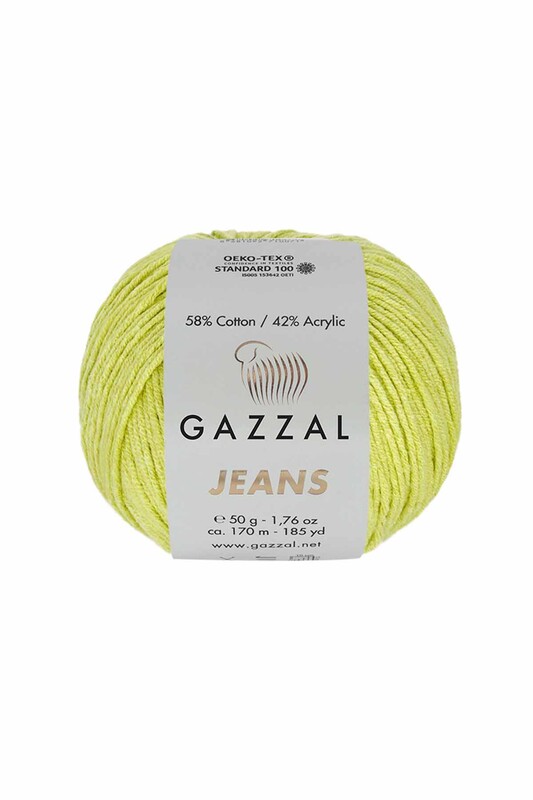 Gazzal - Пряжа Gazzal Jeans /Фисташковый 1126
