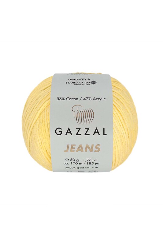 Пряжа Gazzal Jeans /Жёлтый 1123 - Thumbnail