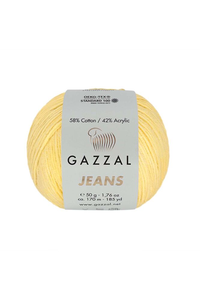 Пряжа Gazzal Jeans /Жёлтый 1123