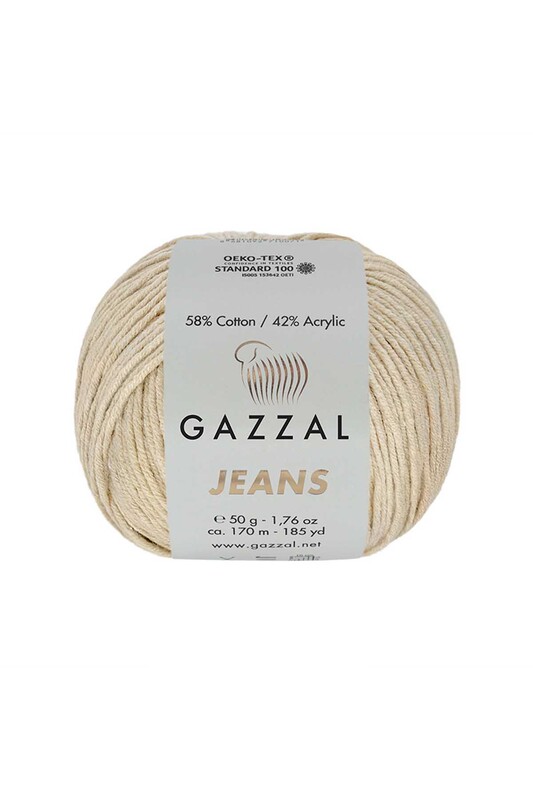Пряжа Gazzal Jeans /Белый песок 1113 - Thumbnail