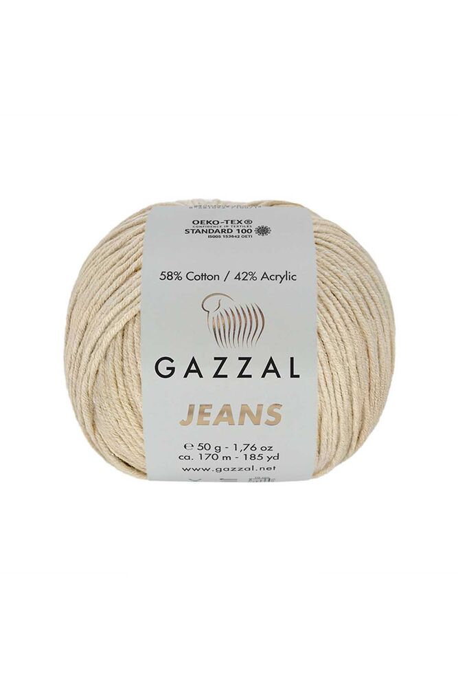 Пряжа Gazzal Jeans /Белый песок 1113