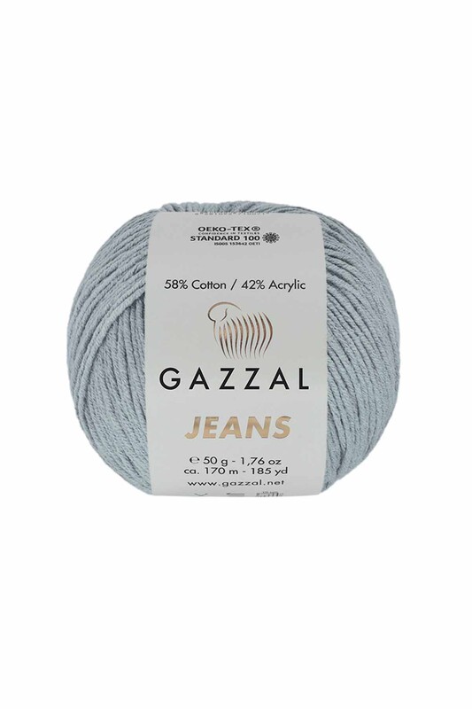 Gazzal - Пряжа Gazzal Jeans /Серо-серебрянный 1110