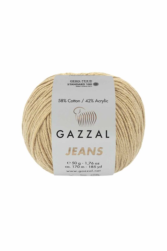 Gazzal - Пряжа Gazzal Jeans /Миндально-бежевый 1106
